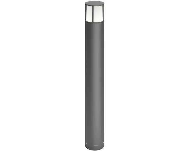 Stalp de exterior LED integrat Philips, Stock Post Anthracite, 1x6W, 230V, alb cald 2700K, 600 de lumeni, IP44, material aluminiu, dimensiuni: 104x104x770mm