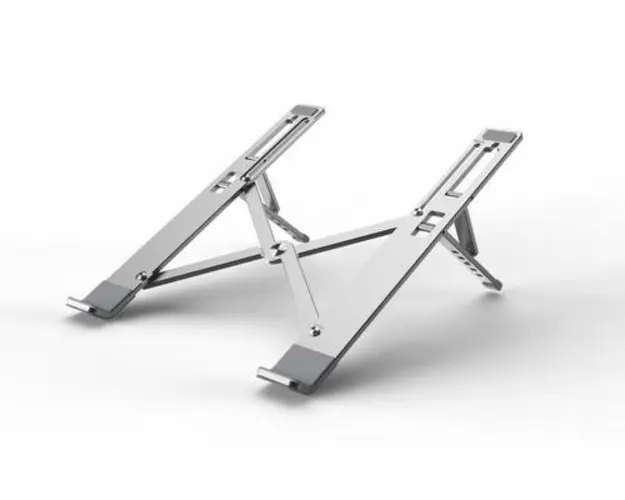 Suport laptop Serioux SRXNCPU6L, material aluminiu, dimensiune compatibila: pana la 15.6inch, 5 unghiuri ajustabile (Argintiu)