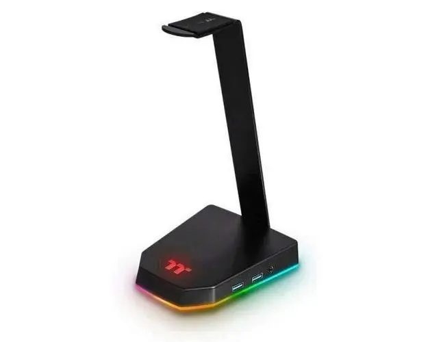 Suport casti Thermaltake Premium E1, iluminare RGB (Negru)