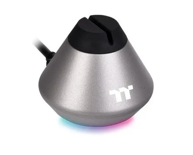 Suport cablu mouse Thermaltake Premium Argent MB1, iluminare RGB (Argintiu)