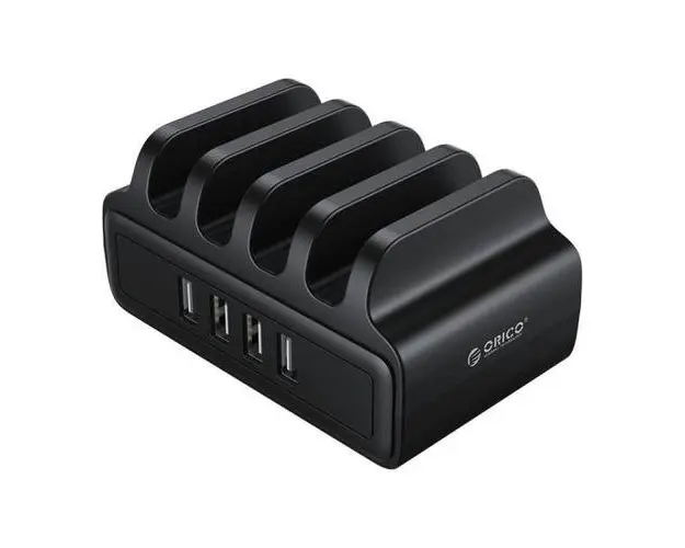 Statie incarcare Orico DUK-4P, 12W, 4 x USB (Negru)