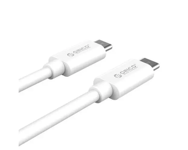 Cablu de date Orico CTC100M-10, USB Type-C - USB Type-C, 1m (Alb)