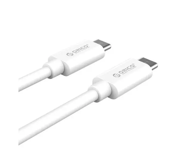 Cablu de date Orico CTC100M-20, USB Type-C - USB Type-C, 2m (Alb)