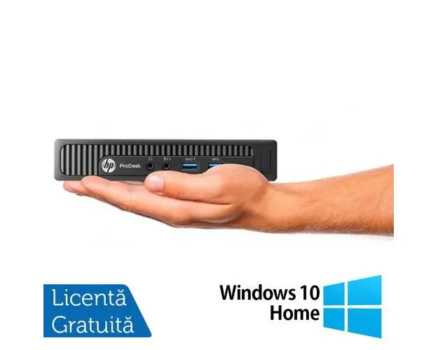 Calculator Sistem PC Refurbished HP Prodesk 600 G2 Mini PC, Intel Core i5-6500T 2.50GHz, 8GB DDR4, 500GB SATA + Windows 10 Home (Negru)
