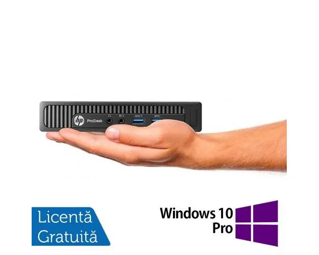 Calculator Sistem PC Refurbished HP Prodesk 600 G2 Mini PC, Intel Core i5-6500T 2.50GHz, 8GB DDR4, 500GB SATA + Windows 10 Pro (Negru)