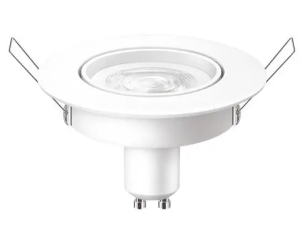 Bec LED spot Philips, GU10, 4.7W (50W), 345 lm, lumina alba calda (2700K), 9cm