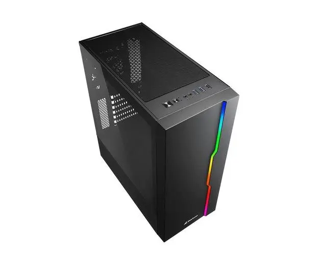 Carcasa Sharkoon RGB SLIDER, ATX, fara sursa, MiddleTower (Negru)