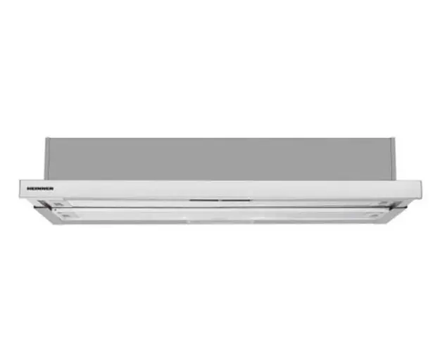 Hota incorporabila telescopica Heinner HTCH-490IX, 413.5 mc/h, 1 Motor, Lumina LED, 2 Filtre aluminiu (Argintiu)