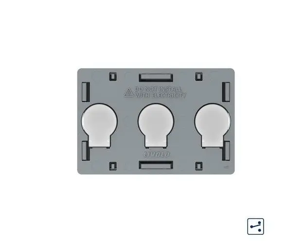 Modul intrerupator triplu cap scara / cruce cu touch Livolo standard Italian