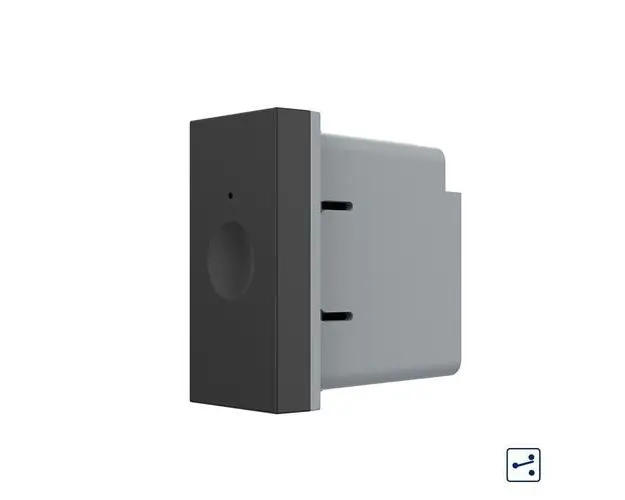 Modul intrerupator simplu cap scara / cruce cu touch Livolo 1M standard Italian, Serie noua (Negru)