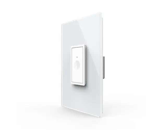 Intrerupator Simplu cu Touch Livolo cu Rama Din Sticla 1M  Serie Noua (Alb)