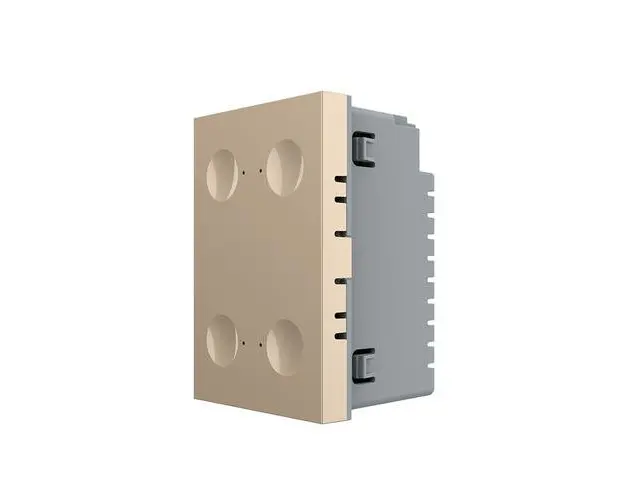 Modul intrerupator cvadruplu cap scara / cap cruce cu touch Livolo standard Italian, Serie noua (Auriu)