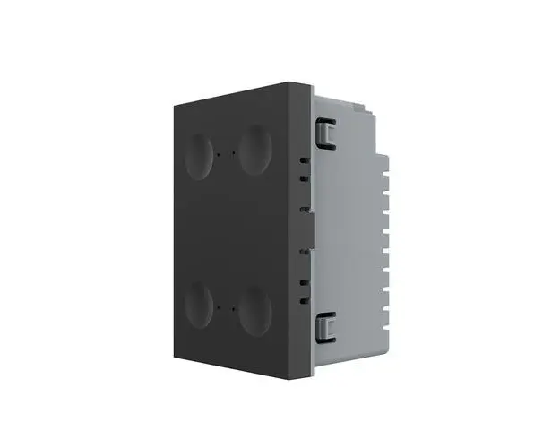 Modul intrerupator cvadruplu cap scara / cap cruce cu touch Livolo standard Italian, Serie noua (Negru)