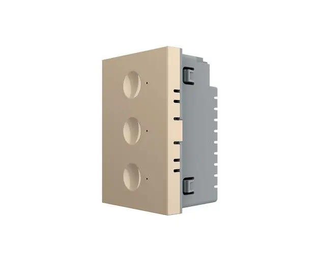 Modul intrerupator triplu cap scara / cap cruce cu touch Livolo standard Italian, Serie noua (Auriu)