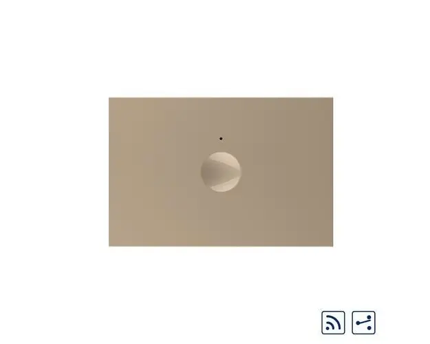 Modul intrerupator simplu cap scara / cap cruce wireless cu touch Livolo standard Italian, Serie noua (Auriu)
