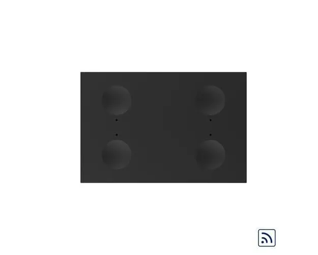 Modul intrerupator cvadruplu wireless cu touch Livolo standard Italian, Serie noua (Negru)