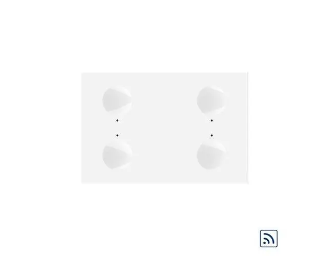 Modul intrerupator cvadruplu wireless cu touch Livolo standard Italian, Serie noua (Alb)