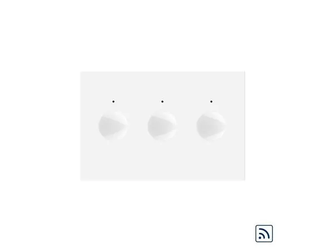 Modul intrerupator triplu wireless cu touch Livolo standard Italian, Serie noua (Alb)