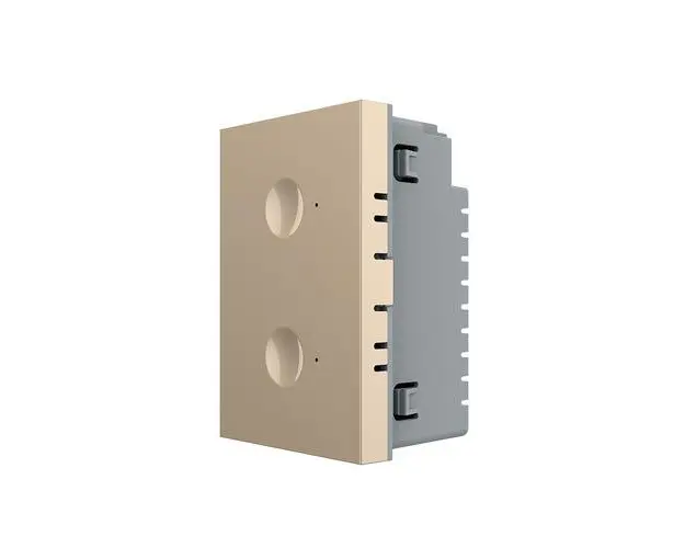 Modul intrerupator dublu cu touch Livolo standard Italian, Serie noua (Auriu)