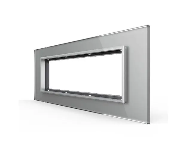 Rama din sticla Livolo standard Italian 6/7 module  Serie noua (Gri)