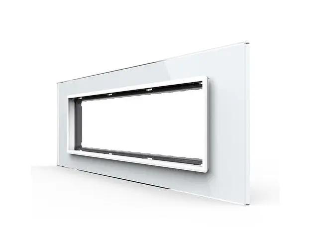 Rama din sticla Livolo standard Italian 6/7 module Serie noua (Alb)