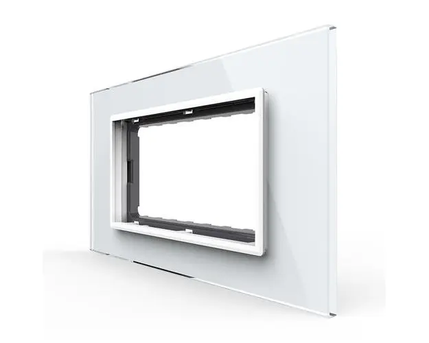 Rama din sticla Livolo standard Italian 4 module  Serie noua (Alb)