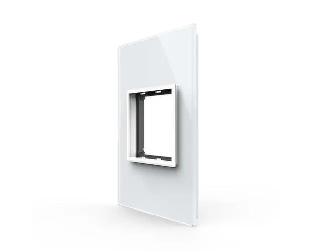 Rama din sticla Livolo standard Italian 2 module  Serie noua (Alb)