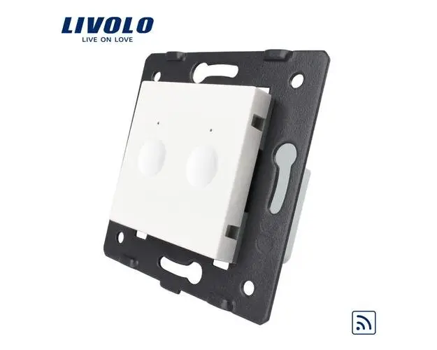 Modul intrerupator dublu wireless cu touch LIVOLO, Serie noua (Alb)
