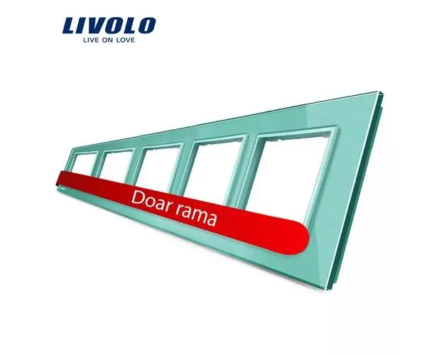 Rama cvintuplu din sticla Livolo (Verde)