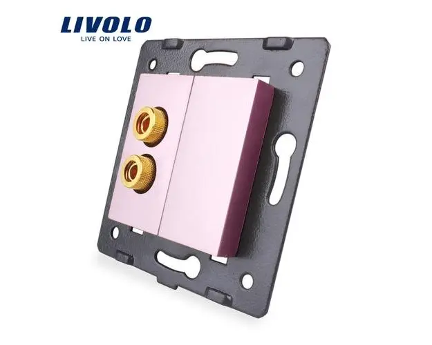 Priza cu mufa pentru redare sunet Livolo (Roz)