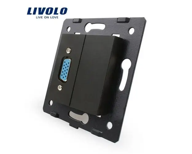 Priza cu mufa VGA mama Livolo (Negru)