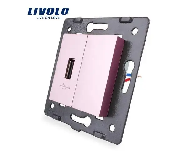 Priza USB Livolo (Roz)