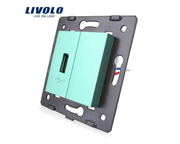 Priza USB Livolo (Verde)