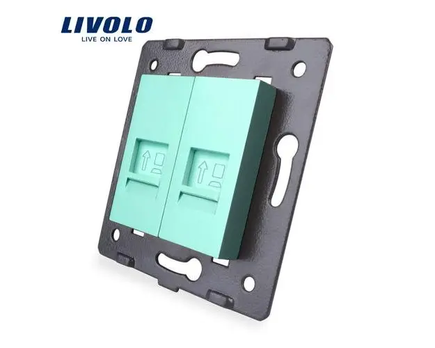 Priza dubla internet Livolo (Verde)