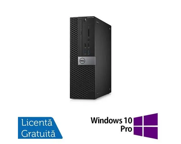 Calculator Sistem PC Refurbished DELL OptiPlex 3040 SFF, Intel Core i5-6500 3.20GHz, 8GB DDR3, 240GB SSD + Windows 10 Pro (Negru)