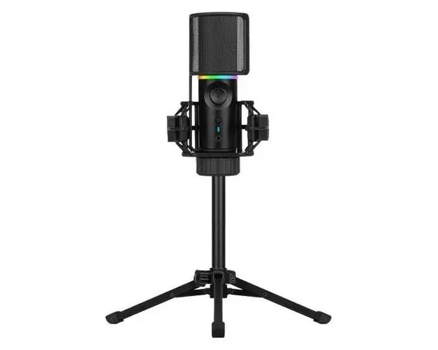 Microfon Streamplify MIC RGB, cu trepied, Jack 3.5mm TRS/USB Type-C,