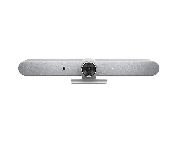 Sistem videoconferinta Logitech Rally Bar, Ultra-HD 4K, zoom optic 5x, microfoane beamforming, certificata Zoom & Microsoft Teams, White