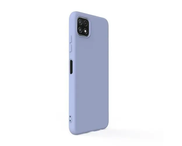 Husa Silicon Lemontti Soft Slim compatibil cu Samsung Galaxy A22 5G, Lavender Gray