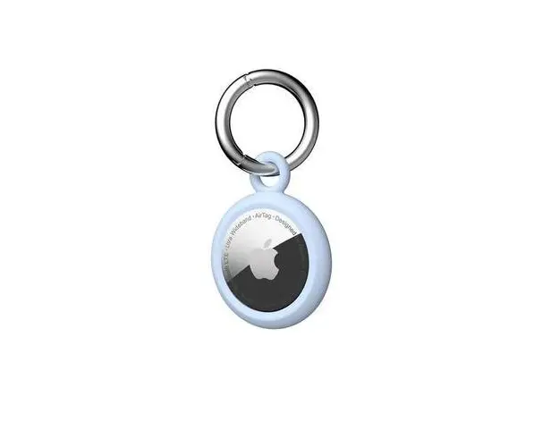 Carcasa de protectie tip breloc UAG U Dot Keychain compatibila cu Apple AirTag, Antimicrobiana (Albastru)