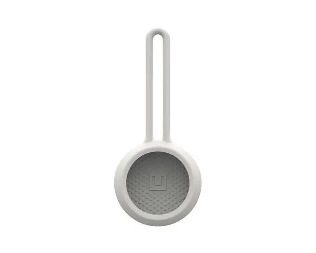 Carcasa de protectie UAG U Dot Loop compatibila cu Apple AirTag, Antimicrobiana, Marshmallow
