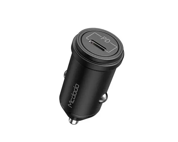 Incarcator auto McDodo Bullet 1USB tip-C PD negru 18W CC-7490