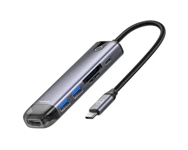 Hub Mcdodo 6in1 USB-C, HDMI, 4K, pentru Macbook M1