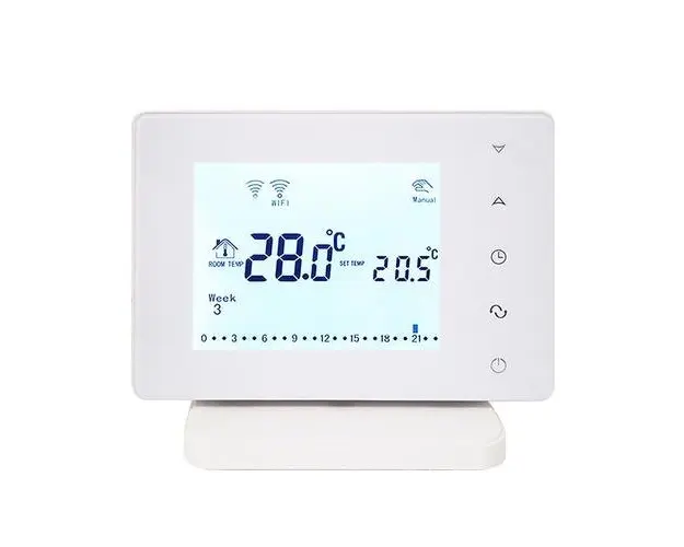 Termostat inteligent / smart WiFi Beok BOT306RF-WIFI pentru centrala termica pe gaz si incalzire in pardoseala, programabil, agent termic, anti-inghet, control de pe telefon mobil