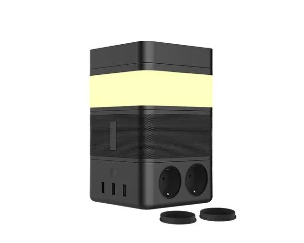 Boxa portabila cu lampa inteligenta Redsun RS-02EU-SP, Functie de baterie externa, Incarcator Wireless, Bluetooth