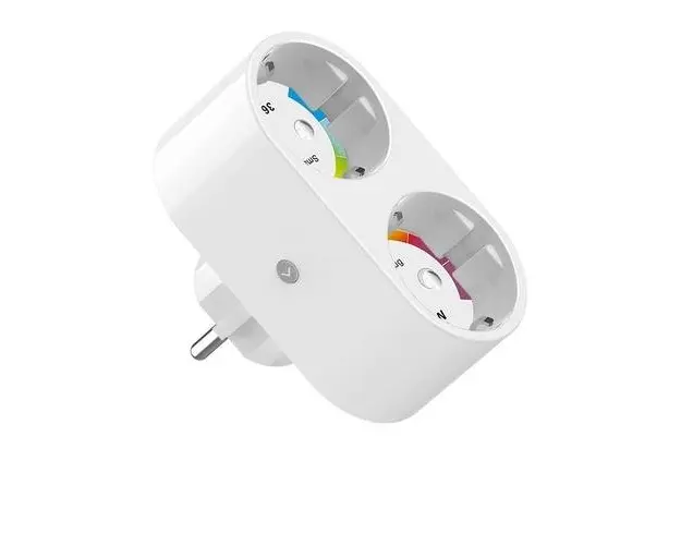 Set 2 prize smart Gosund SP211 cu monitorizarea energiei, Dubla, Control vocal, Putere 3500W, WiFi, Alb