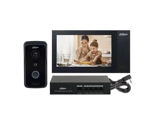 Kit Videointerfon Dahua KTP02 IP, 1 familie, IC card, PoE, SIP