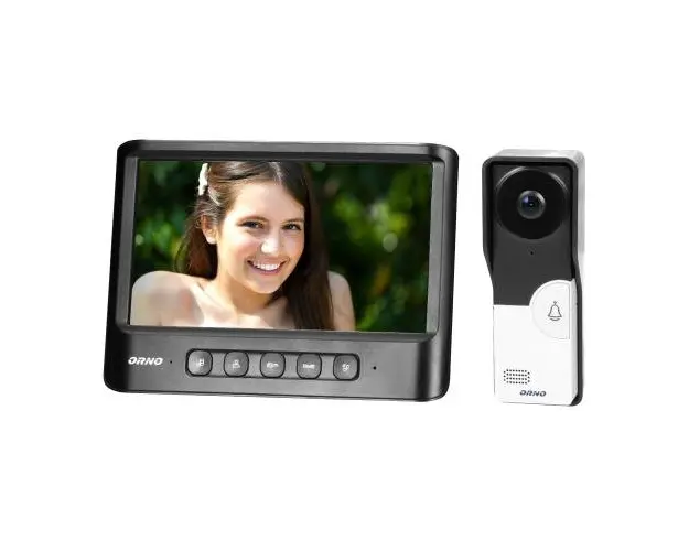 Videointerfon slim, LCD 7'' color, pentru 1 singura familie, Negru