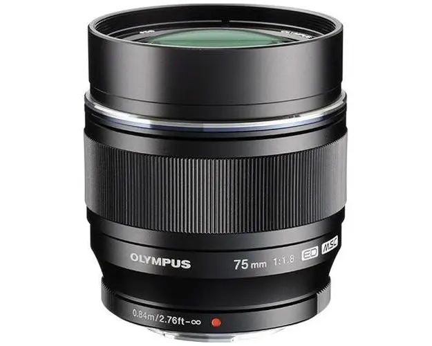 Obiectiv Olympus M.Zuiko Digital ED 75mm F1:8, MFT, Negru