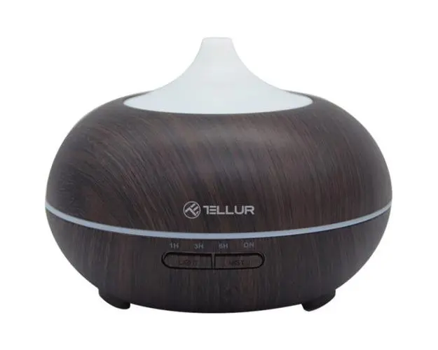 Difuzor Aromaterapie Smart WiFi Tellur, 300ml, LED, Maro inchis