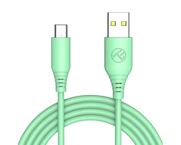Cablu silicon Tellur USB to Type-C, 3A, 1m, Verde